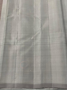 Classic Silver Grey 2gm Zari Kanchipuram Handloom Silk Saree SS26018