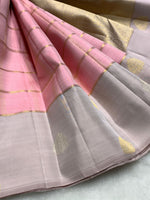 Load image into Gallery viewer, Classic Pink &amp; Cocoa 2gm Zari Kanchipuram Handloom Silk Saree SS25932

