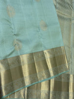 Load image into Gallery viewer, Classic Ice Blue 2gm Zari Brocade Bridal Elegance Kanchipuram Handloom Silk Saree SS26978
