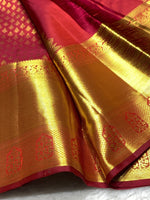 Load image into Gallery viewer, Classic Brick Red 2gm Zari Bridal Elegance Kanchipuram Handloom Silk Saree SS25295
