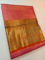 Load image into Gallery viewer, Classic Hot Pink Elegance Kanchipuram Tissue Handloom Silk Saree SS24511
