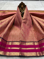 Load image into Gallery viewer, Classic Rosy Red 2gm Zari Bridal Elegance Kanchipuram Handloom Silk Saree SS27180
