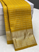 Load image into Gallery viewer, Classic Melon Yellow 2gm Zari Kanchipuram Handloom Silk Saree SS26608
