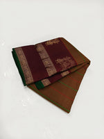 Load image into Gallery viewer, Classic Mustard &amp; Maroon 1gm Zari Kanchipuram Handloom Silk Saree SS25915
