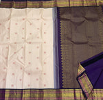 Load image into Gallery viewer, Classic Pastel Baby Pink &amp; Plum 1gm Thread Butta  Elegance Kanchipuram Handloom Silk Saree SS27349
