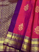 Load image into Gallery viewer, Classic Deep Pink &amp; Vadamalli 2gm Zari Vintage Elegance Kanchipuram Handloom Silk Saree SS27893
