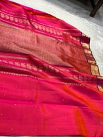 Load image into Gallery viewer, Classic Rose Pink &amp; Purple 2gm Zari Kanchipuram Handloom Silk Saree SS26499
