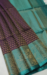 Load image into Gallery viewer, Classic Vadamalli &amp; Jade Green Double Warp Elegance Handloom Soft Silk Saree SS28474
