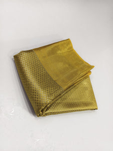 Classic Gold & Yellow 2gm Zari Tissue Brocade Elegance Kanchipuram Handloom Silk Saree SS24244