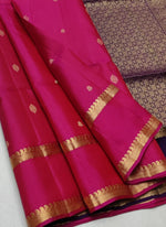 Load image into Gallery viewer, Classic Magenta &amp; Violet Elegance Handloom Soft Silk Saree SS26456
