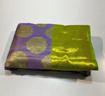 Load image into Gallery viewer, Classic Floral Lavender &amp; Green Elegance Kanchipuram Handloom Silk Saree SS27601
