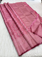 Load image into Gallery viewer, Classic Thulian Pink 2gm Zari Bridal Elegance Kanchipuram Handloom Silk Saree SS28365
