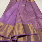 Load image into Gallery viewer, Classic Pastel Lilac 1gm Zari Bridal Elegance Kanchipuram Handloom Silk Saree SS23835
