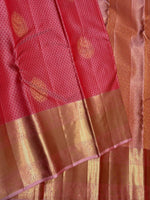 Load image into Gallery viewer, Classic Rose Pink 2gm Zari Brocade Bridal Elegance Kanchipuram Handloom Silk Saree SS26973
