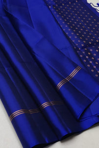 Classic Royal Blue Elegance Handloom Soft Silk Saree SS24653