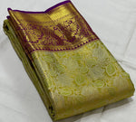 Load image into Gallery viewer, Classic Pastel Green &amp; Purple 2gm Zari Brocade Bridal Elegance Kanchipuram Handloom Silk Saree SS23638
