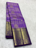Load image into Gallery viewer, Classic Vadamalli Violet 2gm Zari Bridal Elegance Kanchipuram Handloom Silk Saree SS27504
