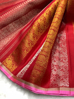 Load image into Gallery viewer, Classic Carmine Red 2gm Zari Kanchipuram Handloom Silk Saree SS26100
