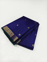 Load image into Gallery viewer, Classic Royal Blue 2gm Zari Kanchipuram Handloom Silk Saree SS26236
