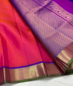 Load image into Gallery viewer, Classic Dark Rose &amp; Purple 1gm Zari Elegance Kanchipuram Handloom Silk Saree SS24734
