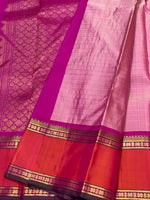 Load image into Gallery viewer, Classic Pastel Pink &amp; Brick Rose 2gm Zari Kanchipuram Handloom Silk Saree SS26247
