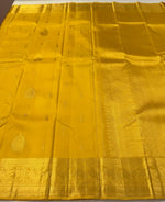 Load image into Gallery viewer, Classic Mango Yellow 2gm Zari Elegance Kanchipuram Handloom Silk Saree SS27359
