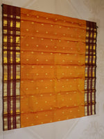 Load image into Gallery viewer, Classic Marmalade Orange &amp; Maroon 2gm Zari Elegance Kanchipuram Handloom Silk Saree SS28201
