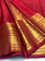 Load image into Gallery viewer, Classic Maroon Red 2gm Zari Bridal Elegance Kanchipuram Handloom Silk Saree SS28253
