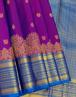 Load image into Gallery viewer, Classic Vadamalli &amp; Azure Blue Kanchipuram Handloom Silk Saree SS25927
