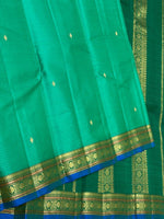 Load image into Gallery viewer, Classic Sea Green Traditional Butta Kanchipuram Handloom Silk Saree SS26593
