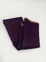 Load image into Gallery viewer, Classic Deep Indigo Violet &amp; Fern Green Elegance Kanjivaram Handloom Silk Saree SS23087
