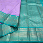 Load image into Gallery viewer, Classic Lilac 2gm Zari Elegance Kanchipuram Handloom Silk Saree SS24140
