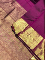 Load image into Gallery viewer, Classic Wine Red 2gm Zari Bridal Elegance Kanchipuram Handloom Silk Saree SS24103
