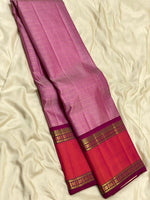Load image into Gallery viewer, Classic Onion Pink &amp; Dark Rose 2gm Zari Elegance Kanchipuram Handloom Silk Saree SS25318
