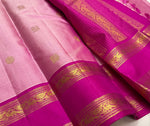 Load image into Gallery viewer, Classic Creamy Pink &amp; Orchid Pink 1gm Zari Korvai Bridal Elegance Kanchipuram Handloom Silk Saree SS28639
