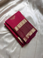 Load image into Gallery viewer, Classic Ruby Pink &amp; Berry Red Elegance Kanchipuram Handloom Silk Saree SS24532
