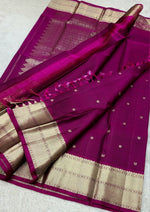 Load image into Gallery viewer, Classic Wine Red 2gm Zari Elegance Kanchipuram Handloom Silk Saree SS26942
