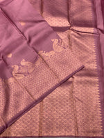 Load image into Gallery viewer, Classic Mauve Cocoa 2gm Zari Elegance Kanchipuram Handloom Silk Saree SS25441
