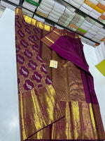 Load image into Gallery viewer, Classic Sangria Red Wine Bridal Elegance Kanchipuram Handloom Silk Saree SS23519
