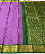 Load image into Gallery viewer, Classic Lilac &amp; Deep Green 2gm Zari Elegance Kanchipuram Handloom Silk Saree SS24815
