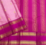 Load image into Gallery viewer, Classic Creamy Pink &amp; Orchid Pink 1gm Zari Korvai Bridal Elegance Kanchipuram Handloom Silk Saree SS28639

