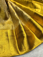 Load image into Gallery viewer, Classic Gold 2gm Zari Bridal Elegance Kanchipuram Handloom Silk Saree SS24820
