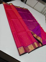Load image into Gallery viewer, Classic Rose &amp; Fuchsia Pink 2gm Zari Kanchipuram Handloom Silk Saree SS26602
