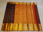 Load image into Gallery viewer, Classic Coffee Brown &amp; Mermalade Orange 2gm Zari Elegance Kanchipuram Handloom Silk Saree SS28455
