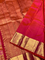 Load image into Gallery viewer, Classic Pink Dual Toned 2gm Zari Brocade Bridal Elegance Kanchipuram Handloom Silk Saree SS27035
