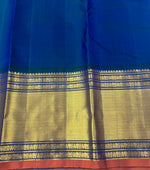 Load image into Gallery viewer, Classic Sky Blue &amp; Imperial Blue 2gm Zari Bridal Elegance Kanchipuram Handloom Silk Saree SS27265
