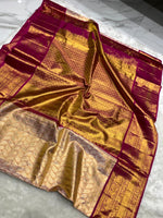 Load image into Gallery viewer, Pastel Pink &amp; Ruby Pink 2gm Zari Bridal Elegance Kanchipuram Handloom Silk Saree SS25284
