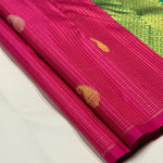 Load image into Gallery viewer, Classic Ruby Pink &amp; Forest Green Elegance Kanchipuram Handloom Silk Saree SS27376
