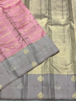 Load image into Gallery viewer, Classic Pink &amp; Cocoa 2gm Zari Kanchipuram Handloom Silk Saree SS25932
