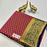 Load image into Gallery viewer, Classic Maroon &amp; Indigo Violet Elegance Mysore Silk Saree SS24163
